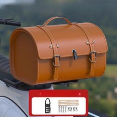 스쿠터 클래식 리어백 베스파 롤백 사이드백 오토바이 가방 가죽 세트 블랙, 심플 백 엣지 없는 가방 브라운