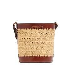 더브릿지 라피아 버킷 백