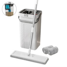 LA DERIVE 노터치 물걸레밀대 극세사 걸레 밀대 세척 탈수통세트, 1개