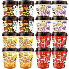 뽀로로 혼합떡복이 16개입 짜장 크림 치즈 매콤 (맛있는 어린이 간식!!), 16개, 110g