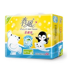 春風 柔膚感抽取衛生紙-極地冰紛(110抽x24包x3串), 1個