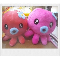 【台灣現貨速發】可愛發條章魚玩偶 - 寶寶安撫玩具, 1個, 桃紅色