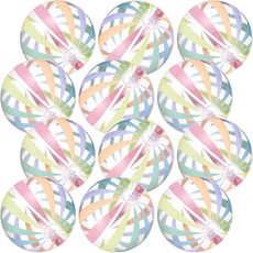 Soulchen 12 Pcs 16\" Pastel Inflatable Beach Balls Bulk Polka Dots Jumbo Pool Games Floating Toy fo, Soulchen 12 Pcs 16" Pastel Inf