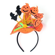 제이오스토어 할로윈 마녀고깔 헤어밴드 오렌지 행사소품 시즌데이 퍼레이드 코스프레