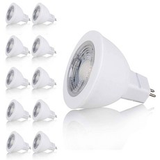 CBCONCEPT UL에 등재된 MR16 GU5.3 LED 전구 5팩 5와트 디밍 가능한 500루멘 퓨어 화이트 6000K 36 빔 각도 12V 50W 할로겐 등가 오목/풍경 조명, 3000k Warm White, 5 Count (Pack of 1)