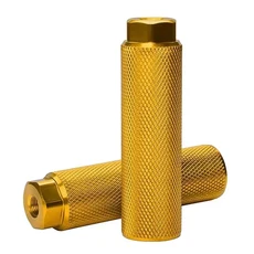 젤레도 2쌍의 산악 자전거 사이클링용 알루미늄 합금 페그 후방 스턴트 페그 장착 3/8인치 액슬, Black and Purple