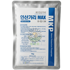 제1인산가리 맥스 수용성 MKP 비료 인산칼륨 웃자람 억제제 1kg, 1개