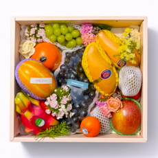 [백화점 납품] 특A급 프리미엄 혼합과일세트 명절/설/추석/어버이날/상견례 선물용 (보자기포장), 1세트