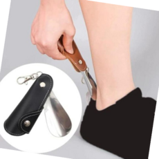 휴대용헤라 미니 휴대용 신발 구두 주걱 키링 헤라 슈혼 발주걱 포켓 구두칼 해라 선물 키홀더 악세서리, 브라운