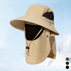 브이와이 [VCMQAA1U]모자 넥가드 여름 등산모자 낚시모자, 카키/FREE, 카키_FREE