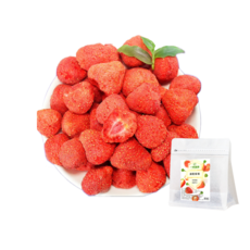 一然健康 凍乾草莓 無糖大顆果粒 鎖住營養水果原味 80g, 1個