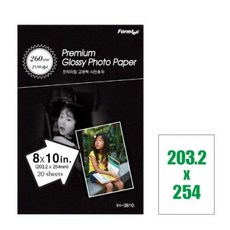 폼텍 프리미엄 고광택 사진용지 8x10/IH-3810, 1개
