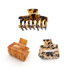 渲染琥珀紋髮抓夾 3個入