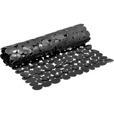 1개 논슬립 샤워 매트 4.1727.16인치/3669cm 흡착컵이 있는 PVC 욕조 매트 자갈 디자인 안전 매트, 01 black