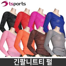 TS스포츠 에어로빅 긴팔 니트티 펄, 옐로우펄