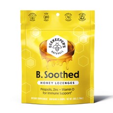 BEEKEEPER'S NATURALS B 蘇打蜂蜜錠劑 14 包, 1個, 50克