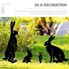 올스토어 4개입 부활절 토끼 스탠드 실리콘 몰드 선물 주조 DIY 홈 장식 레진