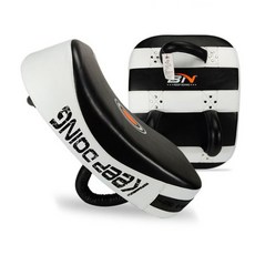 廣隆 BN腳靶 PU皮踢靶 弧形腿靶 拳擊 泰拳 彎靶 散打 空手道 格鬥 泰拳 武術 訓練靶 運動護具(單入), 1個, 黑白色, 黑白色