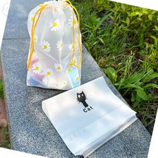 해들소다추천샵 끈파우치 어린이집파우치방수, 고양이 20x30cm