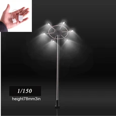 1set 1:75 1:100 1:150 3V 모델 램프 세트 가로등 DIY 디오라마 용 건축 자재 만들기 배터리 없음, 01 7.8cm set, 1개