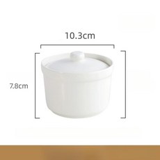 계란찜 용기 뚜껑있는 저당밥솥 오븐 쿠커 전자레인지용, 4인치 350ml, 1개, 1cm