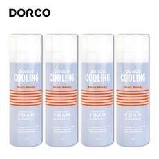 도루코 쿨링 쉐이빙폼 면도거품 면도거품 면도크림 210ml, 4개