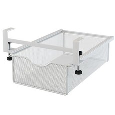 테오 다용도 철제 무타공 책상 테이블 수납 서랍 고정식, 화이트