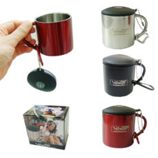 [당일발송] 휴대용 다용도 이중 스텐 미니 등산 캠핑 레져 차박 컵 110ml 실버, 1개