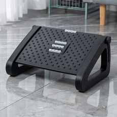 장시간 근무 필수템 각도 높이 조절 책상밑 발받침대 다리 붓기 방지, 블랙