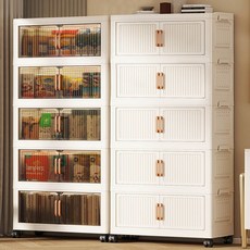 免組裝滑輪多層收納櫃 夾縫收納櫃 客廳臥室收納櫃, 透黑, 1件