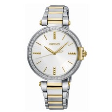 SEIKO 精工 CS系列名媛晶鑽女錶 銀x雙色/32mm (SRZ516P1/7N01-0KH0K) 送禮推薦