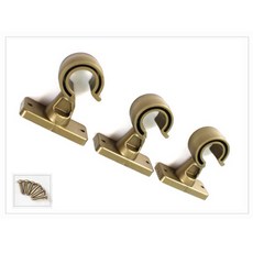 로즈퀸 커튼봉 브라켓 25mm 봉걸이 3p세트, 1세트, 청동