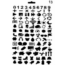 型染版(Stencil) - 蝶古巴特diy-簍空模板-塗鴉模版-繪畫模版, 1個, B50-0033