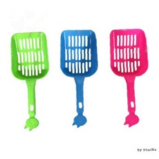 반려동물 화장실 청소 도구 배설물 제거 손잡이 긴 플라스틱 삽 고양이 강아지, 1개