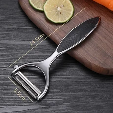 ​스테인레스 스틸 필링 나이프 도매 호박 과일 아연 합금 및 멜론 가정용 야채 P, 01 1pcs Black-flat