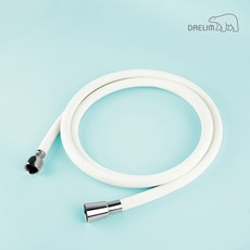 [신제품]대림바스 스마트 안심 배수 프리미엄 실리콘 샤워호스 2.0M(크림화이트), 크림화이트, 2m