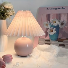 LENA ENERGY 復古褶皺LED室內裝飾氣氛燈, 粉紅色陶瓷