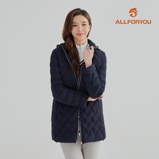 [올포유] 여성 후드 탈부착 핫멜팅 구스 다운 점퍼