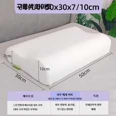 메모리폼 베개 성인용 수면용 경추지지 파도형 저압 복원 쿠션 베개, 1개, 2_구름색화이트B형양면사용