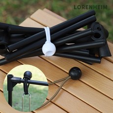 로렌하임 야외 캠핑용 탄성 로프 방울 고무줄 탄성로프3mm, 화이트