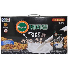 베지밀 검은콩 아몬드와 호두 두유 파우치, 190ml, 45개