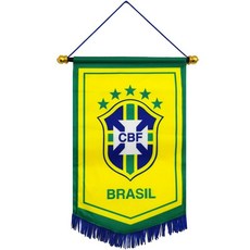 축구 깃발 스포츠 응원용품 플래그 벽걸이 독립, 브라질, 1개, 브라질