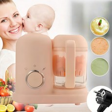 Mochae 이유식 믹서기 전동 유식 블렌더 다용도 레토르트 믹서기 소형 전자동 요리 연마 공구 가정용 콩물 죽 이유식제조기, 핑크색