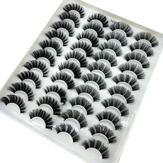 3D 인공 밍크 인조 속눈썹 두껍고 푹신한 20쌍은 아이 메이크업과 미용에 재사용 가능합니다., 04 20pairs-H24