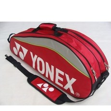 包包尤尼克斯Y0n*x羽球拍包 羽毛球拍袋9332-3顏色 羽毛球拍背包 YY3-6支裝羽毛球拍袋單肩包, 9332紅色, 1個