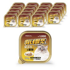 워너밀캣 고양이 영양간식 국내산 무방부제 높은기호성, 20개, 100g, 닭고기&황태(고양이캔)