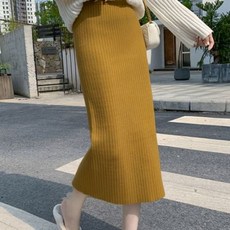 쌍문상회 니트 H라인 롱니트 골지 니트롱 스커트 치마 여성