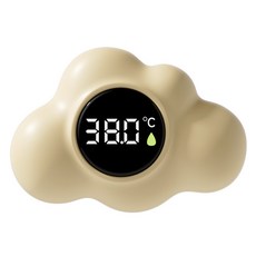 兒童智慧型電子水溫計, 黃色, 1個