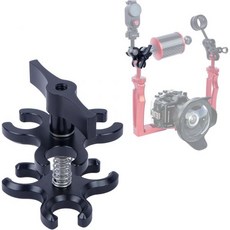 수중 사진 촬영용 CNC 알루미늄 버터플라이 클램프 하드코트 양극 산화 처리된 윙 너트가 장착된 다이빙 라이트 암 마운트 GoPr0용 카메라 액세서리 LED 조명 63152A, 수중 사진 촬영용 CNC 알루미늄 버터플라이 클램프 하