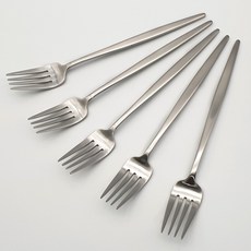 KOREA Kitchen 차밍 디저트 케이크 샐러드 포크 5P세트 made in korea, 5개, 스테인리스 실버